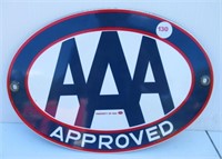 Porcelain AAA Approved Single Sided Oval Sign.