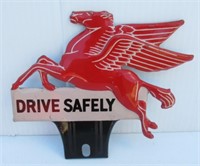 Texaco Drive Safely Plate Badges. Measures 6 1/2"
