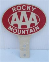 AAA Rocky Mountain Plate Badge. Measures 4 1/4"