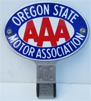 AAA Oregon State Motor Association Plate Badge.