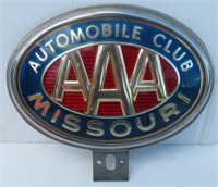 AAA Auto Club of Missouri Plate Badge. Measures 5