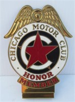 Chicago Motor Club Honor Member Plate Badge.
