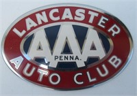 AAA Lancaster Auto Club Plaque. Measures 3 1/2"