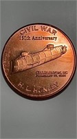H.L. Hunley Civil War Submarine Coin.