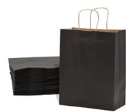 New Prime Line Packaging Black Kraft Paper Bags