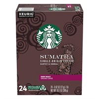 New (4) Starbucks Coffee K-Cup Pods, Sumatra, 24