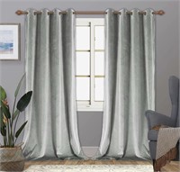 New ZHAOFENG Grey Velvet Curtains with Grommet,