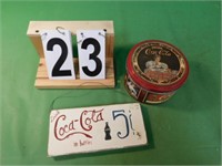 Coke Tin - Sign 8" X 3.5"