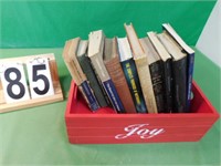 Red Wooden Box W/ Astronomy Books