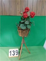 Plant Stand W/ Artificial Plant 25.5' T