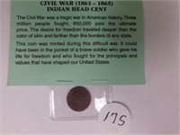 Civil War 1861 - 1865 Indian Head cent