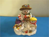 Party Light Candle Holder Snowman-Has Box