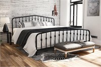 Novogratz Metal Bed, Modern Design King Size