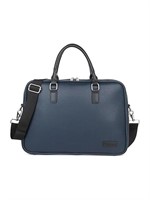 Bugatti  Contrast Briefcase, Vegan Leather, Navy