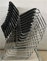 (12) Black Stacking Chairs