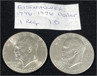 2 Eisenhower Dollars