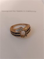10k gold ring missing stone add your own!