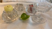 Round Glass Candle Holders 3”