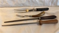 Bakelite, Stag Horn Carving Tools & Knife