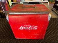 17 x 17” Vintage Metal Coca-Cola Cooler