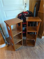 Pair of wood stand alone shelves
