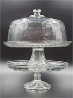 (2) Cake Stands: 1 w/ Domed Lid