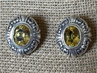 Sterling Silver & Citrine Earrings