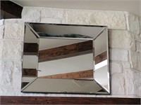 Beveled Glass Frame Mirror in 26in w x 2 d x 22 h