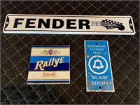 Fender/Rallye/Telephone Tin Signs