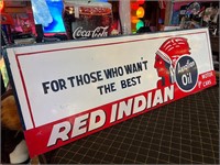 4 x 16” Metal Red Indian Aviation Oil Sign
