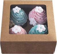 Kraft Paper Cupcake Boxes, Brown 30pk