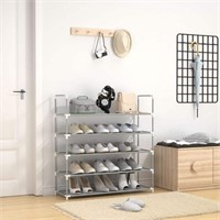 HODYANN 5-Tier Shoe Rack With GREY Fabric