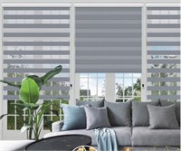 Zebra Sheer Pleated Shade 30"W x 108"L GREY