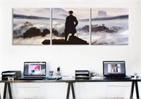 'The Wanderer Above The Sea Of Fog Canvas Set of 3