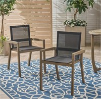 Mullenix Patio Dining Chair Armchair (Set Of 2)