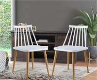 2-Piece White Modern Style Chair