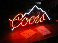 Coors Lighted Beer Neon Bar Sign