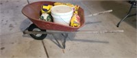 Steel wheelbarrow with contents, must take