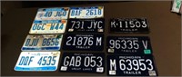 11 assorted Michigan license plate