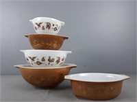 5 Pc. Vintage Pyrex Cinderella & Casserole Bowls