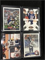 (4) older Tom Brady NE PATRIOTS NFL football cards