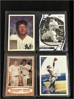 Lot of 4 Mickey Mantle YANKEES baseball cards