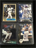 Lot of 4 Ken Griffey Jr MLB insert baseball cards