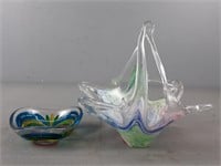 2x The Bid Murano Glass Pieces