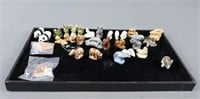 Tray Of Porcelain Animal Miniatures - Wade