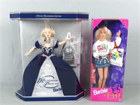 2x The Bid Vintage Barbie Doll In Box