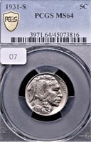 1931 S PCGS MS64 BUFFALO NICKEL