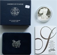 2008 PROOF SILVER EAGLE W BOX PAPERS