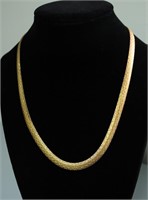 STERLING SILVER "gold washed"NECKLACE 17"