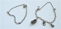 2 BABY STERLING SILVER BRACELETS